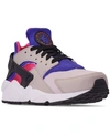 Nike Men's Air Huarache Run Running Sneakers From Finish Line In Desert Sand/persian Viole