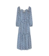 Tory Burch Printed Georgette Maxi Dress In Blue Keepsake