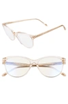 Tom Ford Women's Round Blue Light Glasses, 53mm In Shiny Peach/ Rose Gold