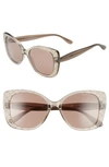 Bottega Veneta 53mm Cat Eye Sunglasses In Brown/ Brown