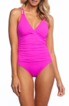 La Blanca Island One-piece Underwire Swimsuit In Electric Pink