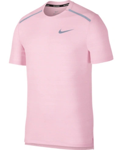 Nike Men's Miler Dri-fit Running Top In Pink Foam ModeSens