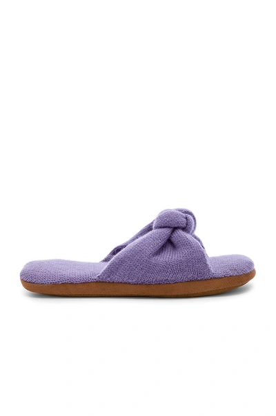 Ariana Bohling Alpaca Top Knot Slide In Lavender. In Lilac