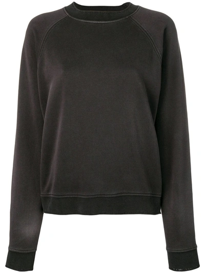 Acne Studios Raglan Sleeve Sweatshirt In Black