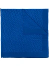 Fendi Logo Jacquard Scarf In Blue