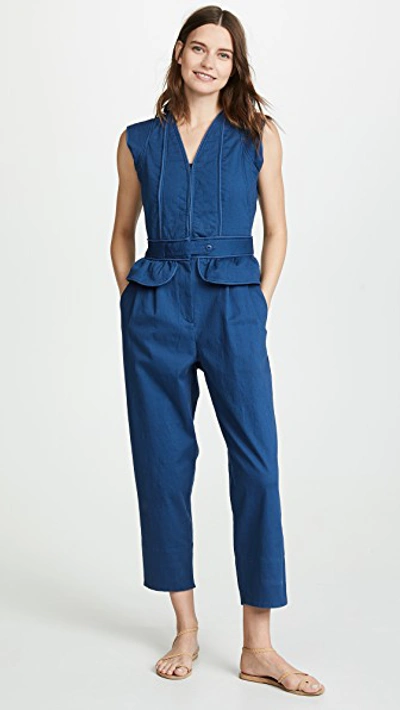 Sea Romy Quilted Jumpsuit In Blue
