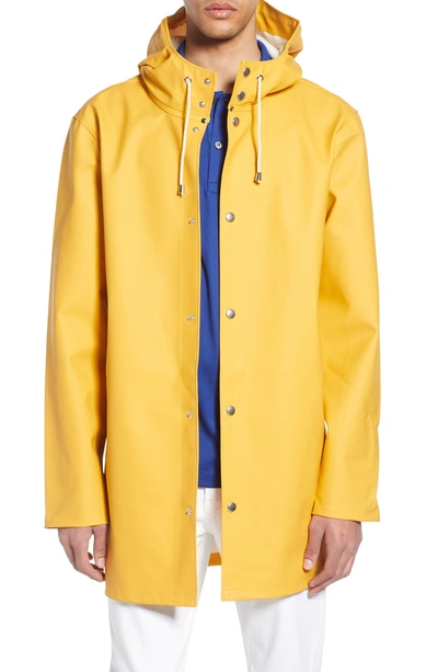 Stutterheim Stockholm Waterproof Hooded Raincoat In Warm Honey