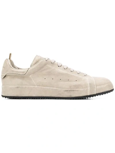 Officine Creative Grey Leather Ace Sneakers