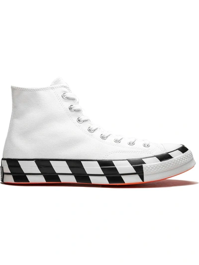 Converse Chuck 70 Off White Hi Top Sneakers In White/cone/black | ModeSens