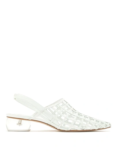 Studio Chofakian Pointed Toe Sandals In White