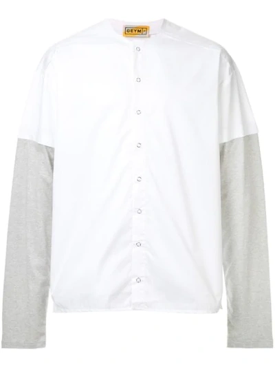 Geym Double-sleeve Oversized Shirt In White