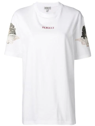 Fiorucci Wings Print T-shirt In White
