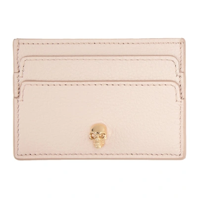 Alexander Mcqueen Skull Card Holder In 9901 Nude