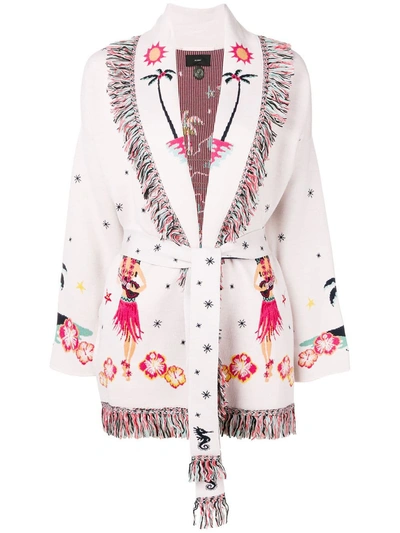 Alanui Hawaiian Fringe Cardi-coat - Pink