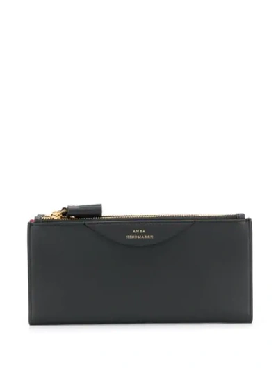 Anya Hindmarch Double Zipped Wallet In Black
