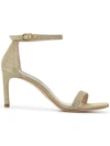 Stuart Weitzman Ankle Strap Sandals In Gold