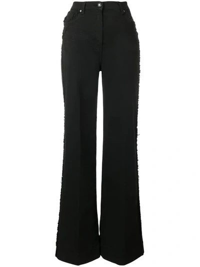 Etro High Waist Distressed Jeans In Black