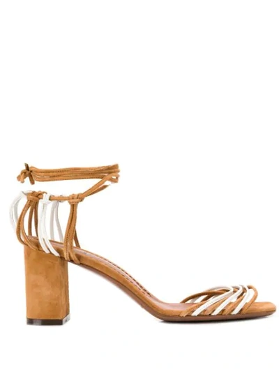 L'autre Chose Strappy Sandals In Neutrals