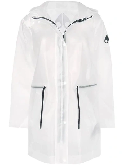 Moose Knuckles Sheer Rain Jacket In White