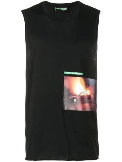 Dsquared2 Printed Patch Tank Top In Black