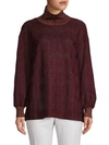 M Missoni Sparkle Knit Turtleneck In Prugna