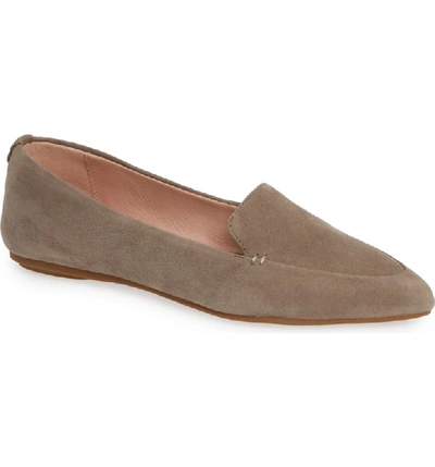 Taryn Rose Faye Suede Flat Loafers In Clay Suede