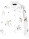 Philipp Plein Floral Print Jacket In White