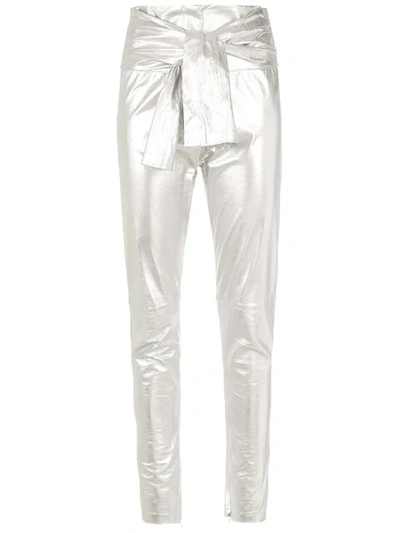 Andrea Bogosian Metallic Leather Pants