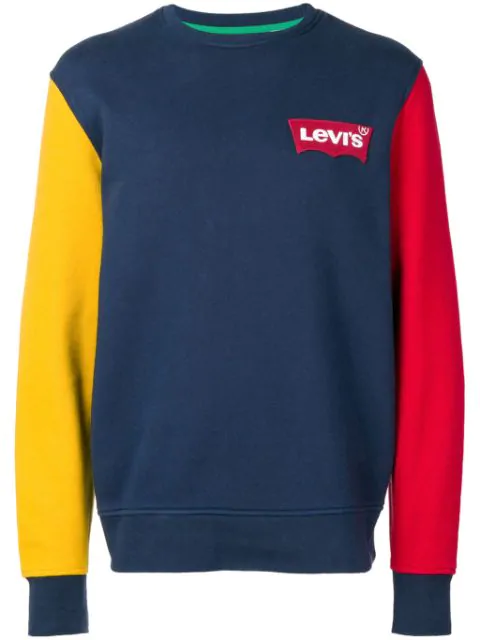 Levi's Colour Block Sweatshirt In 0004 Blue | ModeSens