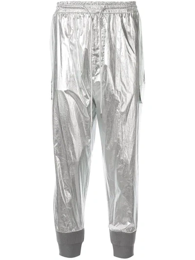 Juunj Jogginghose Im Metallic-look In Silver