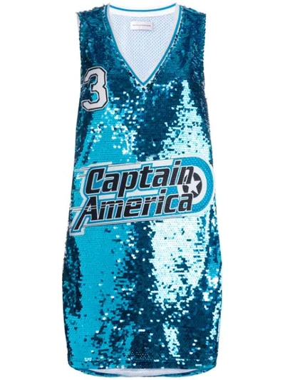 Faith Connexion Captain America Jersey Top In Turquoise