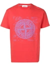 Stone Island Graphic Logo Printed T In Red