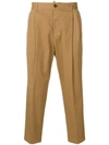 Dsquared2 Tapered Cropped Trousers In Brown