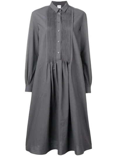 Aspesi Pinstripe Shirt Dress In Grey