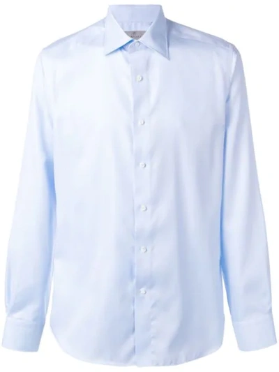 Canali Point-collar Shirt In Blue