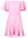 Valentino Frilled Mini Dress In Pink