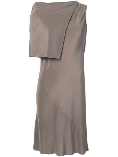 Rick Owens Layered Panel Dress In Neutrals