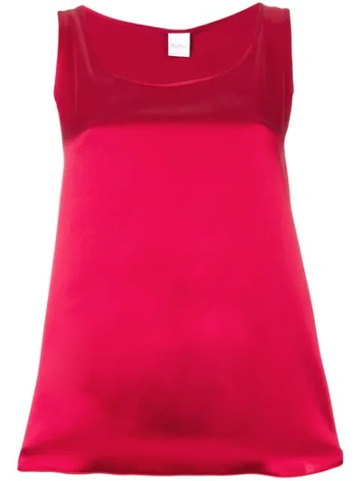 Max Mara Sleeveless Vest Top In Red