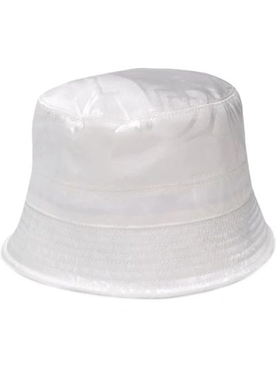 Versace Men's Tonal Pattern Bucket Hat In White