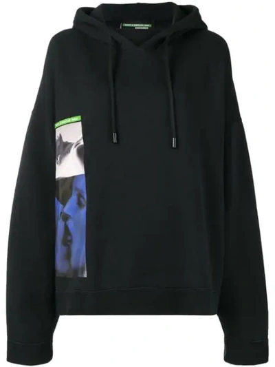 Dsquared2 Oversized Graphic Print Hoodie In Black