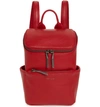 Matt & Nat Mini Brave Faux Leather Backpack In Red