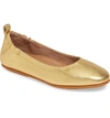 Fitflop Allegro Ballet Flat In Artisan Gold Leather
