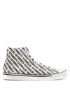 Vetements Logo-print High-top Canvas Trainers In White