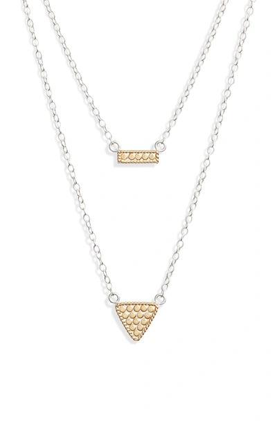 Anna Beck Multistrand Necklace In Gold/ Silver