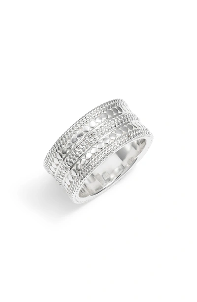 Anna Beck Divided Cigar Band Ring In Silver