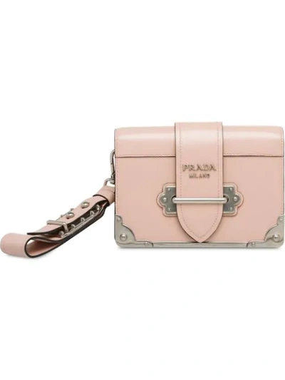 Prada Cahier Clutch Bag In Pink