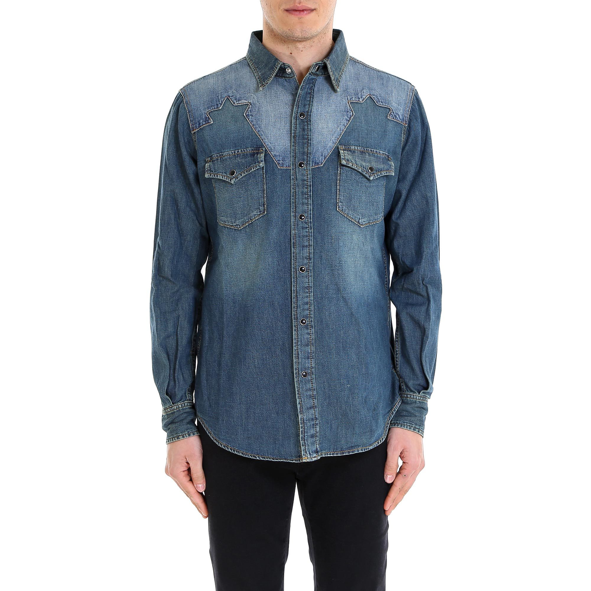 blue saint denim shirt