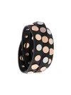 Tory Burch Triple-wrap Logo Stud Bracelet In Black/rose/gold/silver