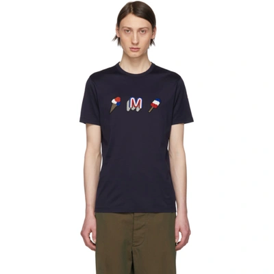 Moncler Navy Ice Cream T-shirt In 783.navy
