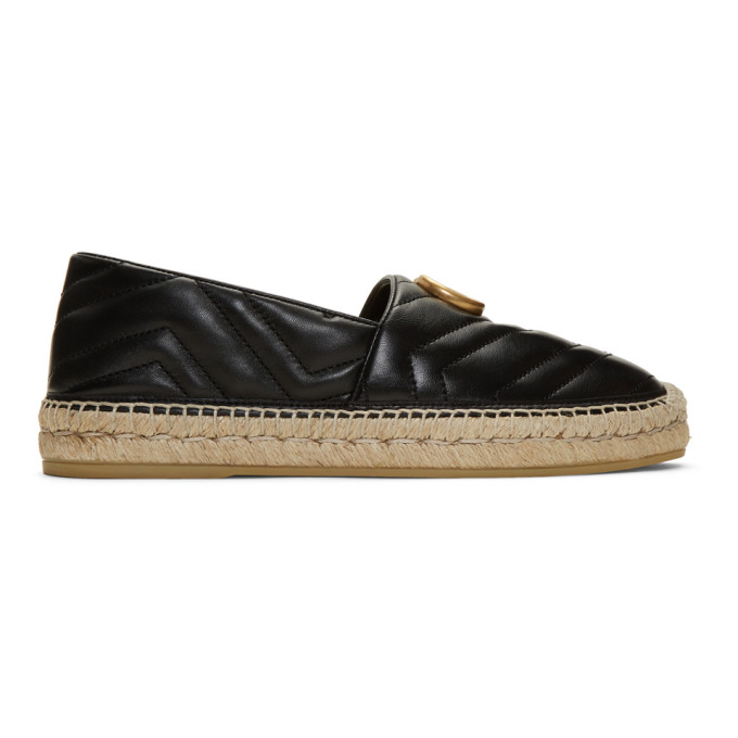 Gucci Black Quilted Alejandro Espadrilles In 1000 Black | ModeSens
